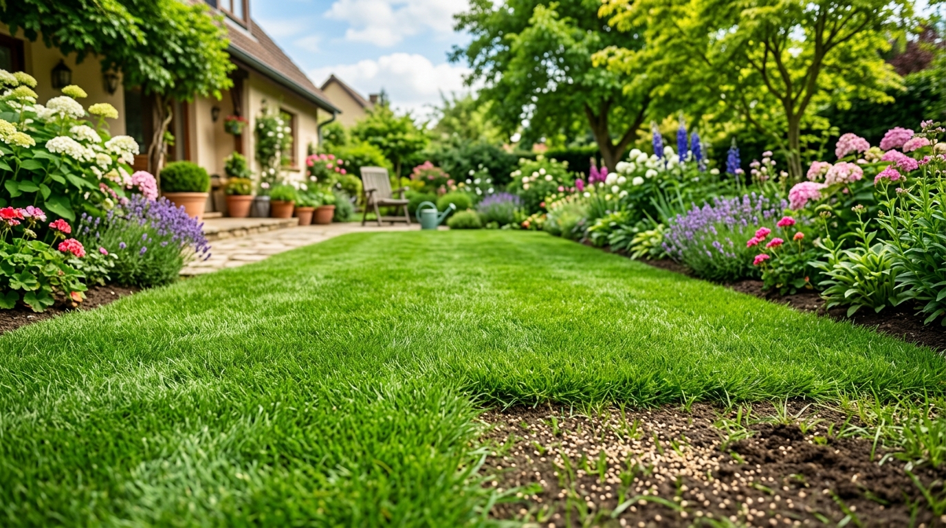 Когда подсеивать траву, чтобы газон стал ровным